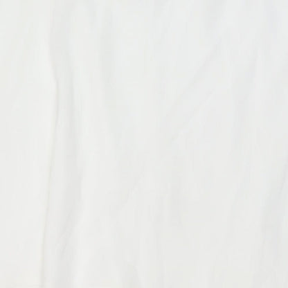 Nightingales Womens White Polyester A-Line Skirt Size 24