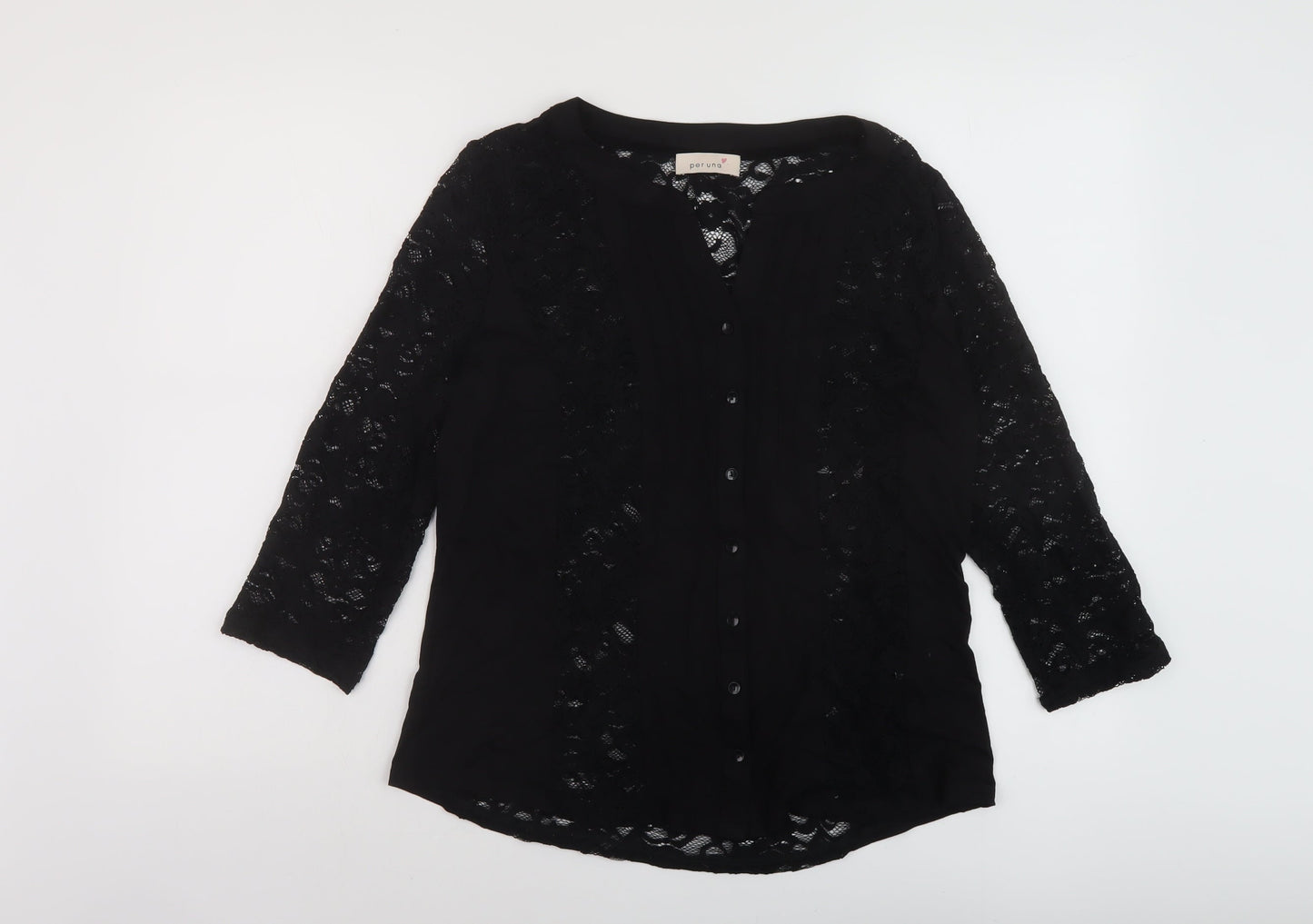Womens UK Size 14 Per Una Black Basic Blouse