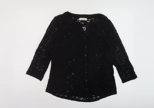 Womens UK Size 14 Per Una Black Basic Blouse