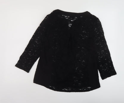 Womens UK Size 14 Per Una Black Basic Blouse