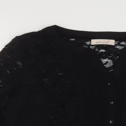 Womens UK Size 14 Per Una Black Basic Blouse