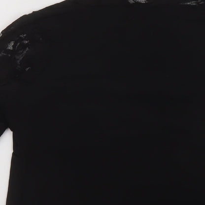 Womens UK Size 16 Wallis Black Basic Blouse