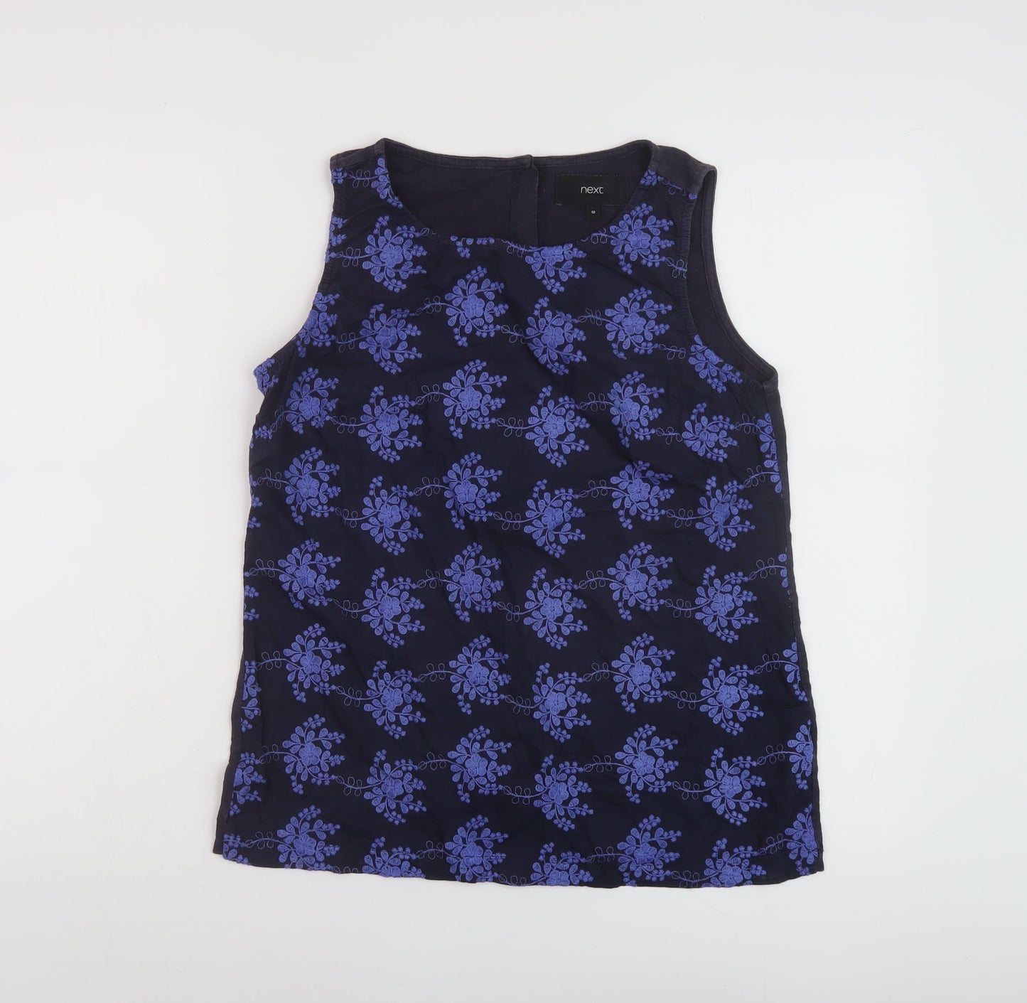 Womens UK Size 10 NEXT Blue Basic Tank