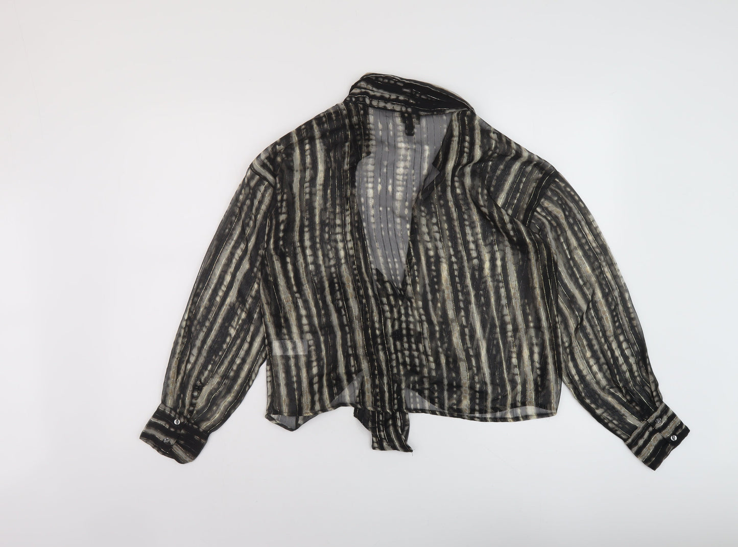 Womens UK Size M River Island Black Basic Blouse