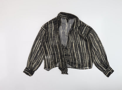 Womens UK Size M River Island Black Basic Blouse