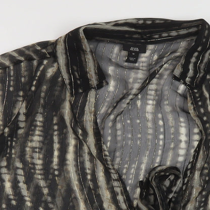 Womens UK Size M River Island Black Basic Blouse