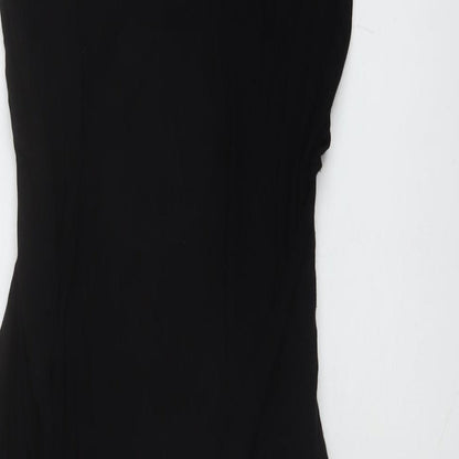 ASOS Womens Black Viscose A-Line Size 12 Round Neck Pullover