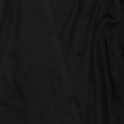 VERO MODA Womens Black Polyester Wrap Dress Size 22 V-Neck Tie
