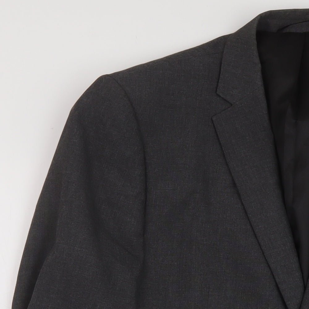 Mens UK Size 40 Burton Regular Grey Suit Jacket