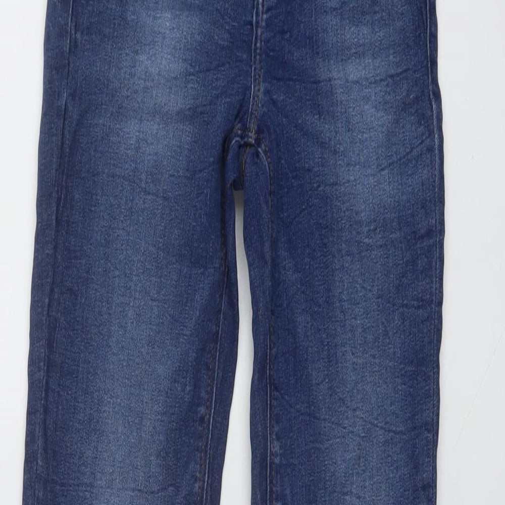 Zara Womens Blue Cotton Skinny Jeans Size 6 L26 in Regular Button