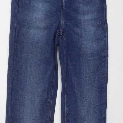 Zara Womens Blue Cotton Skinny Jeans Size 6 L26 in Regular Button