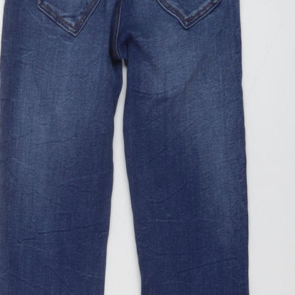 Zara Womens Blue Cotton Skinny Jeans Size 6 L26 in Regular Button