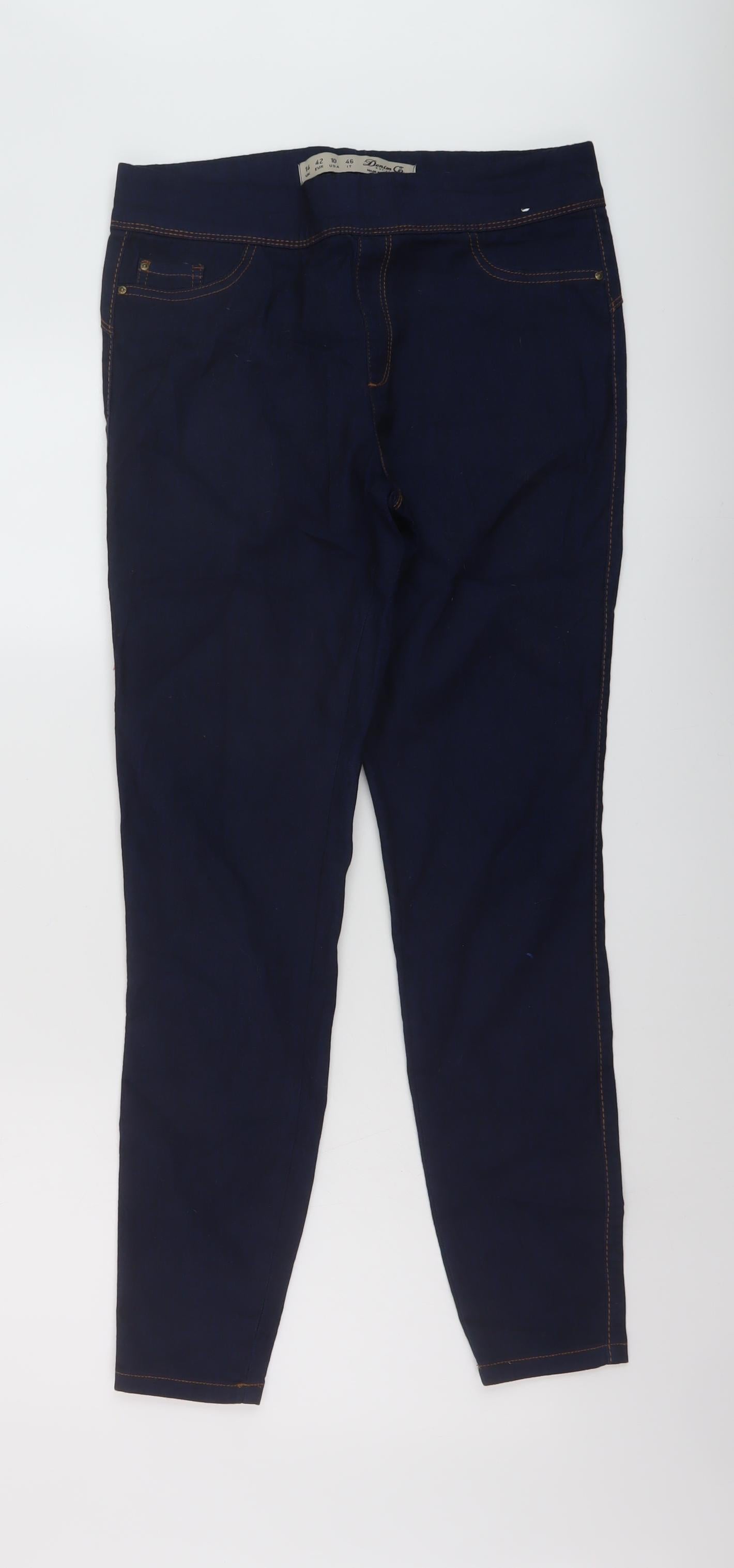 Denim & Co. Womens Blue Cotton Jegging Jeans Size 14 L28 in Regular