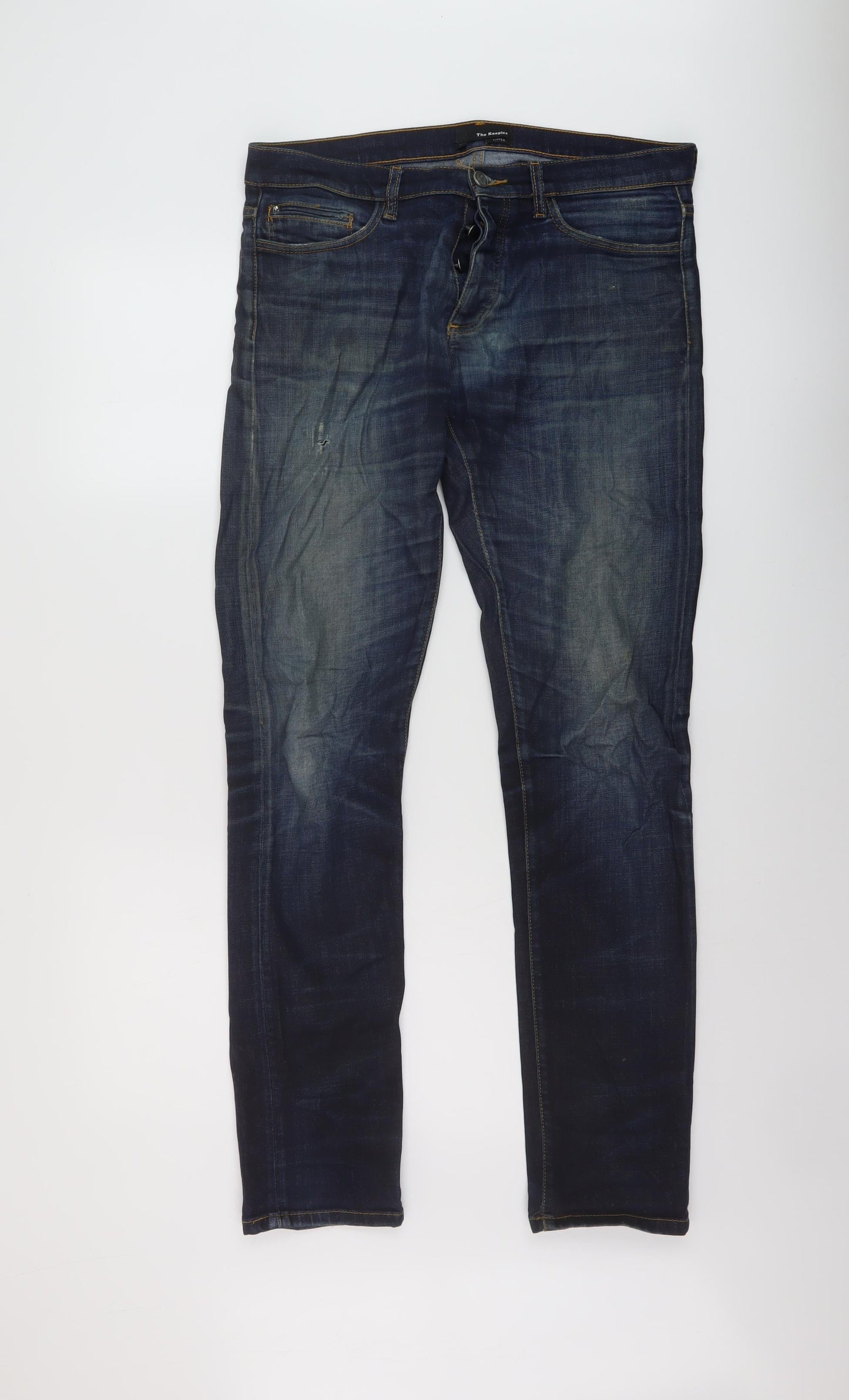 Mens UK Size 31 in The Kooples Regular Fit Straight Blue Jeans