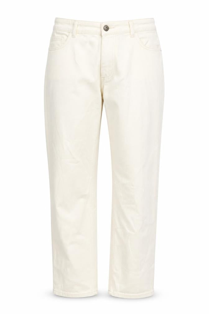 Womens UK Size 14 365 Denim Regular Fit Straight Ivory Jeans