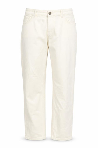 Womens UK Size 14 365 Denim Regular Fit Straight Ivory Jeans