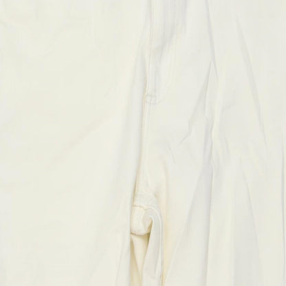 365 Denim Womens Ivory Cotton Straight Jeans Size 14 L28 in Regular Button