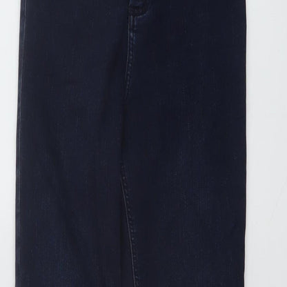 Topshop Womens Blue Cotton Skinny Jeans Size 26 in L26 in Regular Button