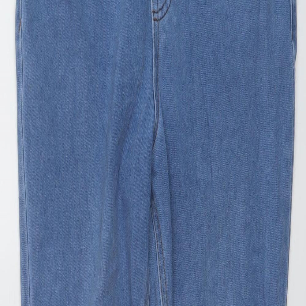 F&F Womens Blue Cotton Jegging Jeans Size 8 L28 in Regular Button