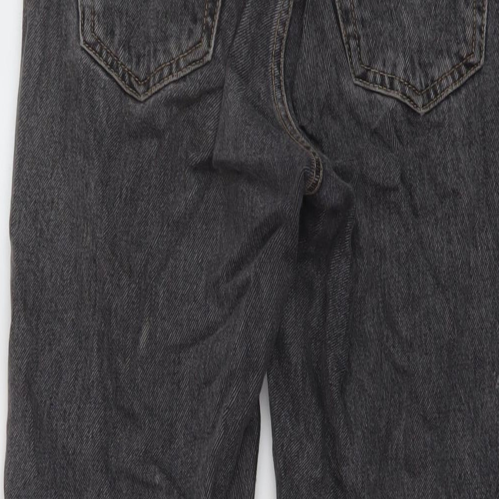Topshop Womens Grey Cotton Mom Jeans Size 25 in L27 in Regular Button