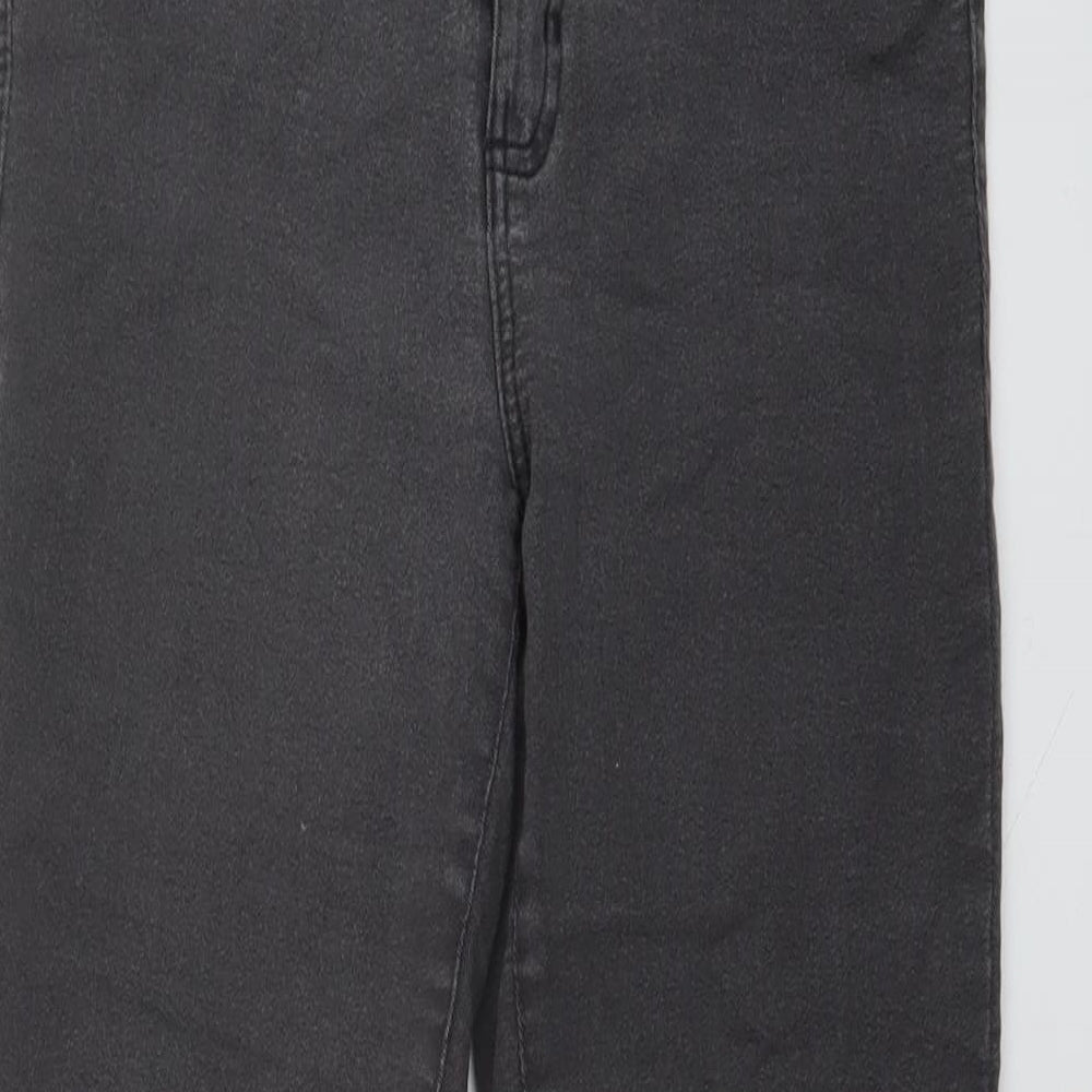 Zara Womens Grey Cotton Skinny Jeans Size XS L28 in Regular Button