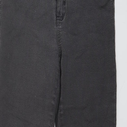 Zara Womens Grey Cotton Skinny Jeans Size XS L28 in Regular Button