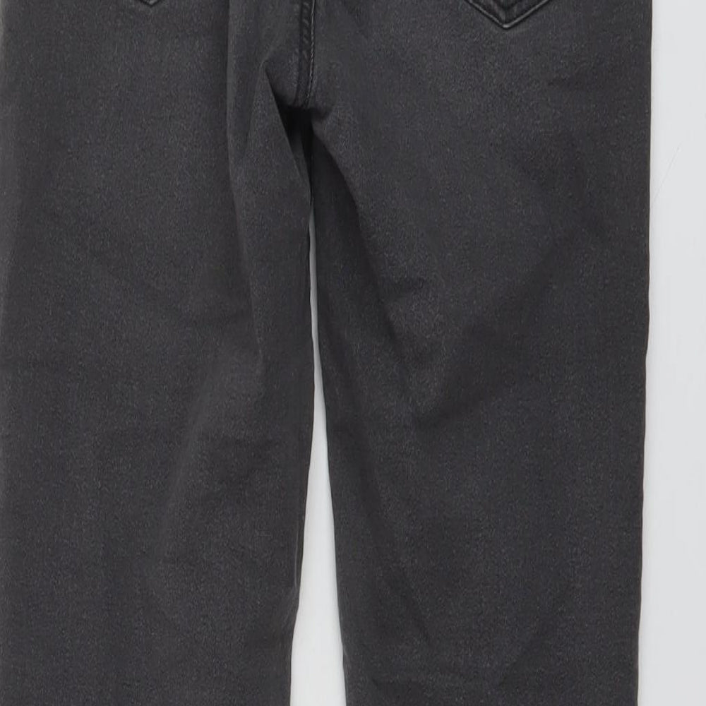 Zara Womens Grey Cotton Skinny Jeans Size XS L28 in Regular Button