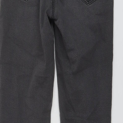 Zara Womens Grey Cotton Skinny Jeans Size XS L28 in Regular Button