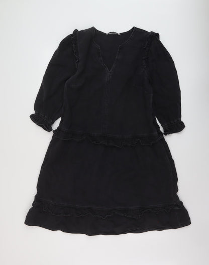 TU Womens Grey Cotton A-Line Size 12 V-Neck Pullover