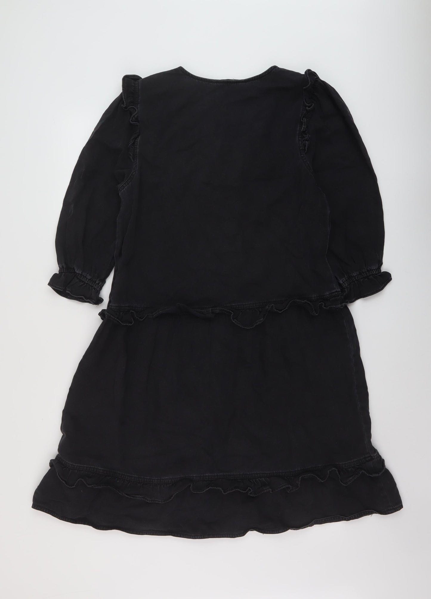 TU Womens Grey Cotton A-Line Size 12 V-Neck Pullover