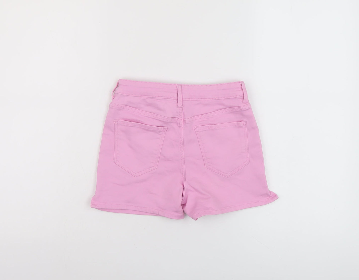 H&M Girls Purple Cotton Mom Shorts Size 10-11 Years Regular Zip