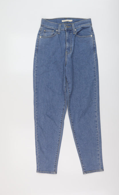Levi's Womens Blue Cotton Mom Jeans Size 24 L27 in Regular Button