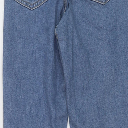 Levi's Womens Blue Cotton Mom Jeans Size 24 L27 in Regular Button