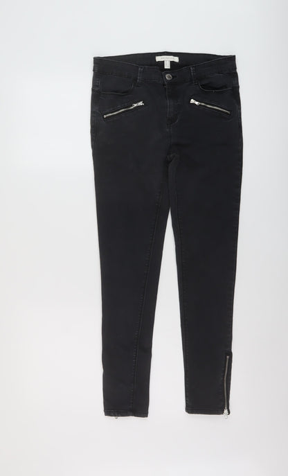 Womens UK Size 10 Springfield Regular Fit Skinny Grey Jeans