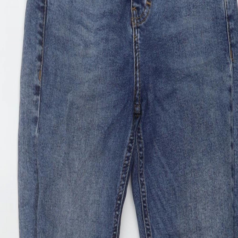 Topshop Womens Blue Cotton Skinny Jeans Size 26 in L24 in Regular Button