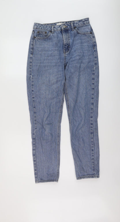 Topshop Womens Blue Cotton Mom Jeans Size 26 in L28 in Regular Button