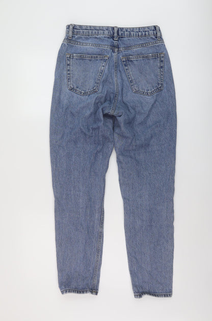 Topshop Womens Blue Cotton Mom Jeans Size 26 in L28 in Regular Button
