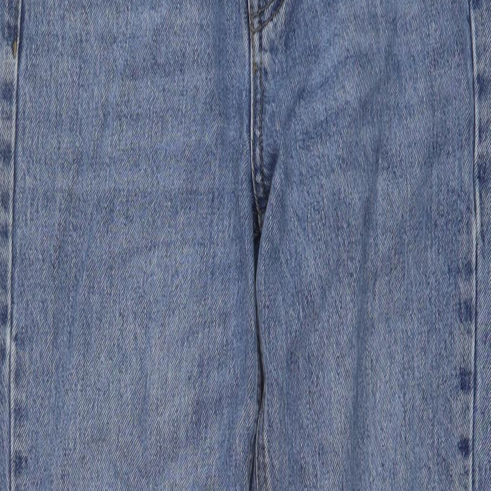 Topshop Womens Blue Cotton Mom Jeans Size 26 in L28 in Regular Button