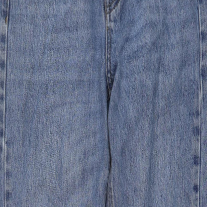 Topshop Womens Blue Cotton Mom Jeans Size 26 in L28 in Regular Button