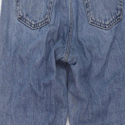 Topshop Womens Blue Cotton Mom Jeans Size 26 in L28 in Regular Button