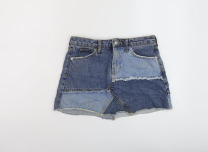 Womens UK Size 8 River Island Mini Denim Skirt