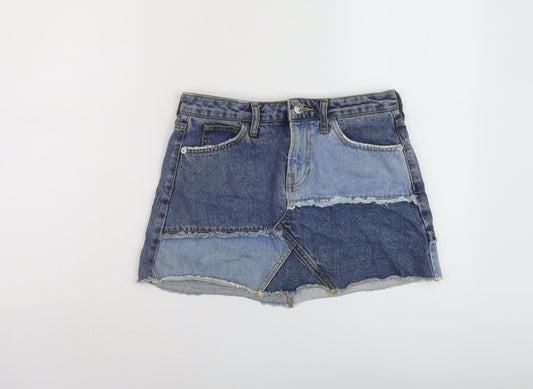 Womens UK Size 8 River Island Mini Denim Skirt