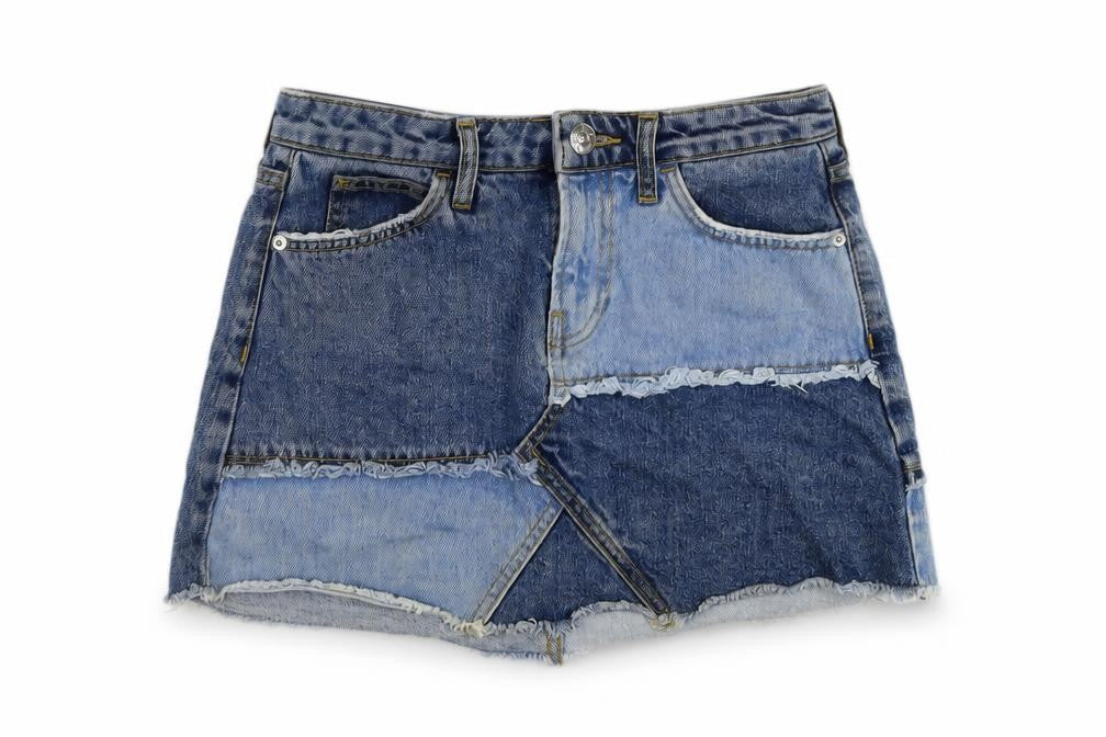 Womens UK Size 8 River Island Mini Denim Skirt