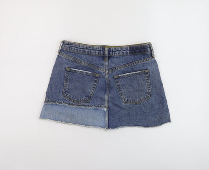 Womens UK Size 8 River Island Mini Denim Skirt