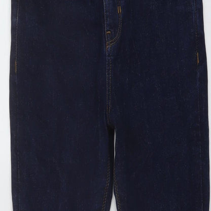 Matalan Boys Blue Cotton Skinny Jeans Size 12 Years Regular Button