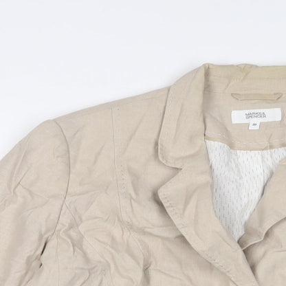 Womens UK Size 20 Marks and Spencer Beige Jacket