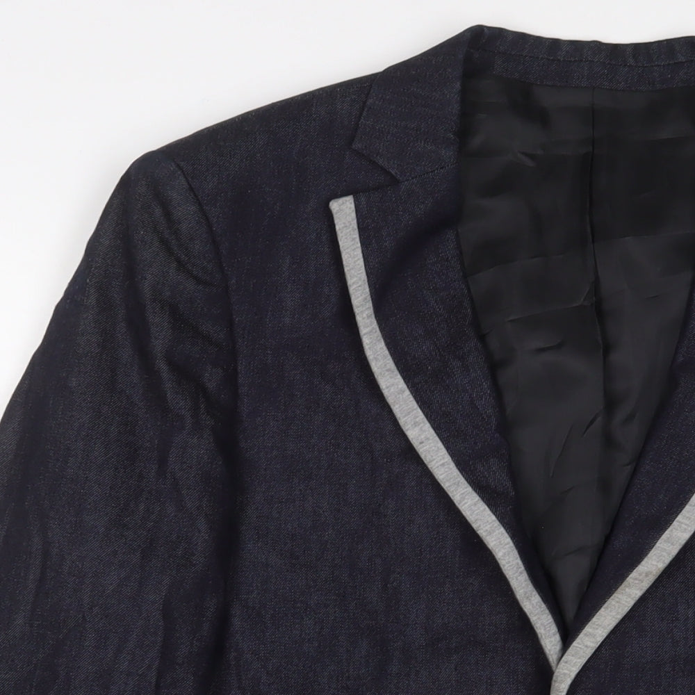 Mens UK Size 38 Topman Regular Blue Suit Jacket