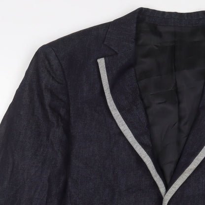 Mens UK Size 38 Topman Regular Blue Suit Jacket