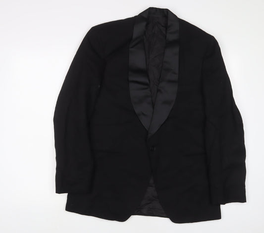 Mens UK Size 38 Burton Regular Black Suit Jacket