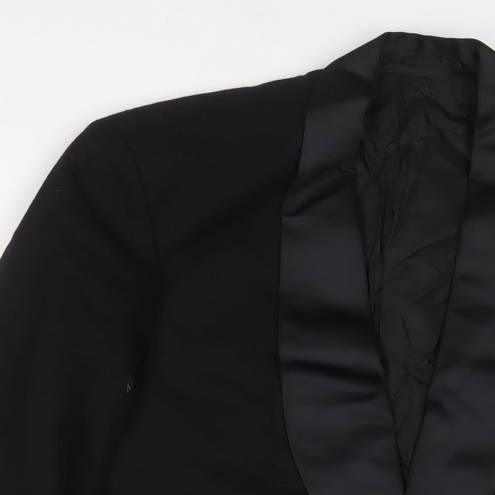 Mens UK Size 38 Burton Regular Black Suit Jacket